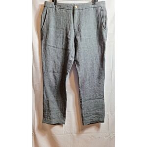 RAWGANIQUE 100% Hemp Trouser Pants Sz 34 Charcoal Woven Drawstring Casual EUC!
